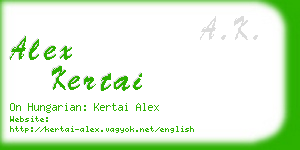 alex kertai business card